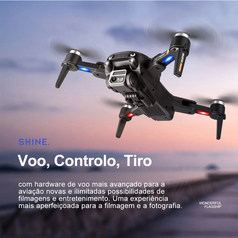 Novo Drone S2S 4K HD: Câmera Dupla, Motor Brushless e Evitação de Obstáculos - Profissional e Dobrável