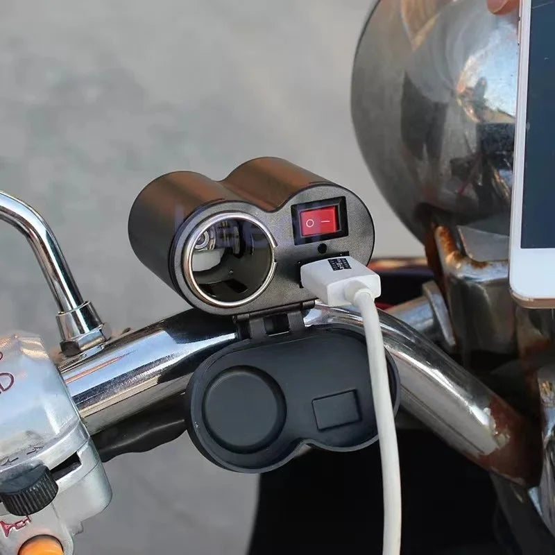 Adaptador Acendedor Usb Carregador Para Motos Celular Gps