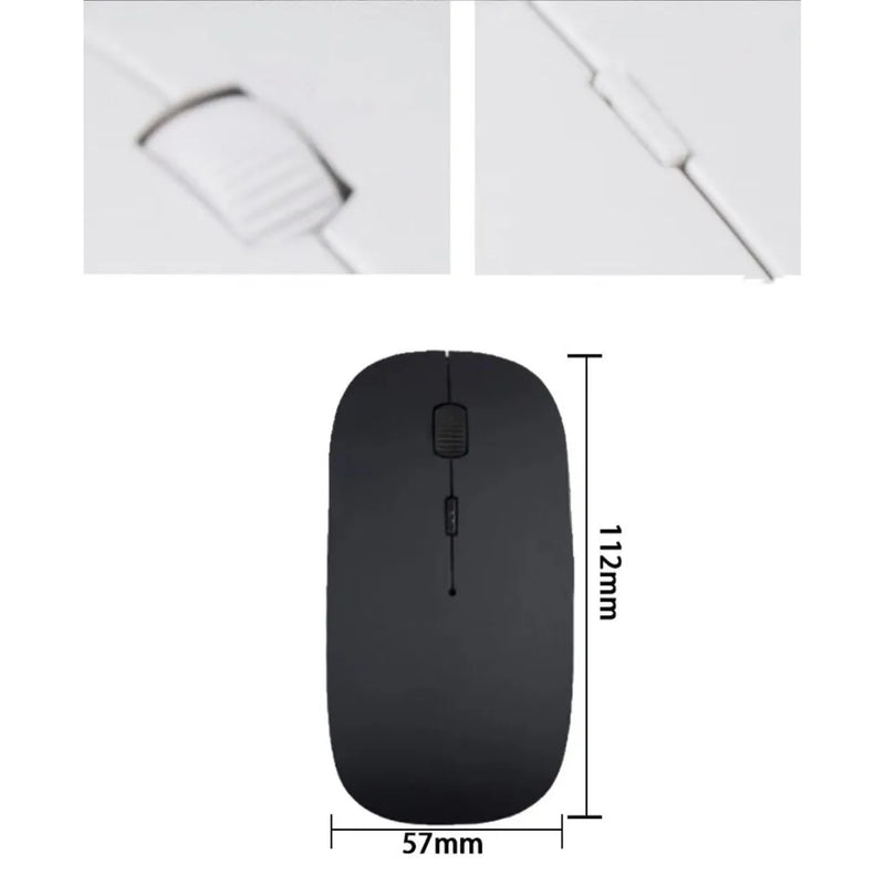 Mouse sem fio ultra fino sem fio óptico de 2,4 GHz para PC