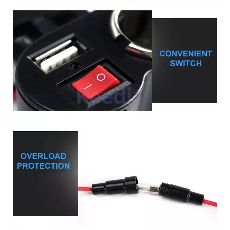 Adaptador Acendedor Usb Carregador Para Motos Celular Gps